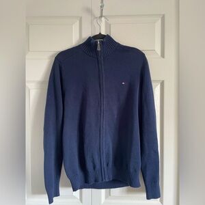 TOMMY HILFIGER MEN’S KNITTED ZIP UP SWEATER